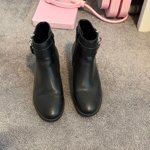 Steve Madden Black Ankle Booties with Buckle